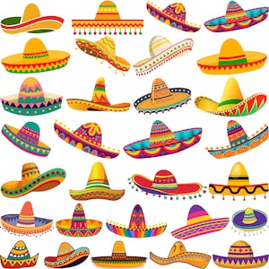 Bundle SVG sombrero, fichier de coupe Fiesta (téléchargement numérique)