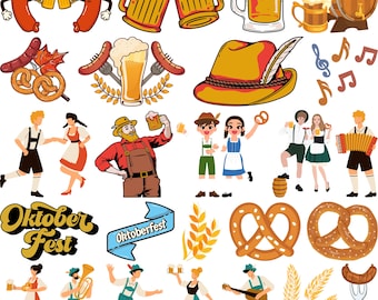 Oktoberfest SVG Bundle: Bierfest Clipart (Digitaler Download)