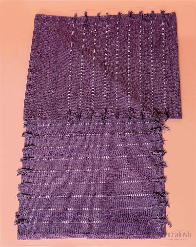 Handgeweven katoenen yogamat, antislip meditatietapijt, reistrainingsmat van SutraLush afbeelding 10