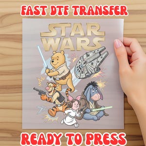 Disney Winnie The Pooh Star Wars DTF, Star Wars Group DTF, Star Wars Shirt, Galaxy's Edge Shirt, Magic Kingdom Shirt, Pooh And Friends DTF