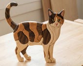 Cat Intarsia Pattern Pack of 4– Scroll Saw Woodworking Templates (PDF Download)