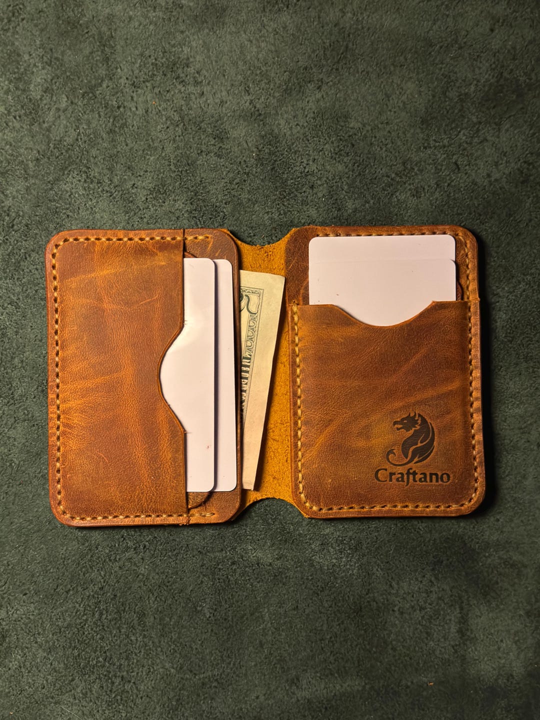 Handmade Leather Wallet. Personalized Minimalist, Gift - Etsy