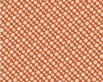 Uppercase Circular Logic Halftone in Melon, Janine Vangool, Windham Fabrics, 100% Cotton Fabric, 50944-6