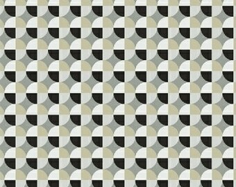 29-Inch Remnant Uppercase Circular Logic Registration in Gray, Janine Vangool, Windham Fabrics, 100% Cotton Fabric, 50946-3