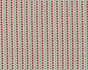 25-Inch End of Bolt Remnant Road 15 Around the Clock in Red Rain, Sweetwater, Moda Fabrics, 100% Cotton Fabric, 5527 21