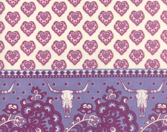 Spellbound Skull Double Border in Lilac Haze,  Urban Chiks, 100% Cotton, Moda Fabrics, 31110 15