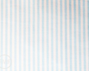 Animal ABCs Dotty Stripes in Baby Blue, Alyssa Thomas, Penguin and Fish, 100% Organic Cotton, Clothworks, Y-1690-29