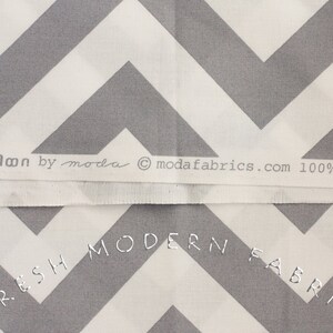 Half Moon Modern Zig Zag in Steel, Moda Fabrics, 100% Cotton Fabric, 32349-21 image 4