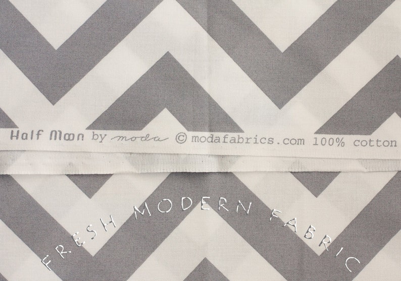 Half Moon Modern Zig Zag in Steel, Moda Fabrics, 100% Cotton Fabric, 32349-21 image 4