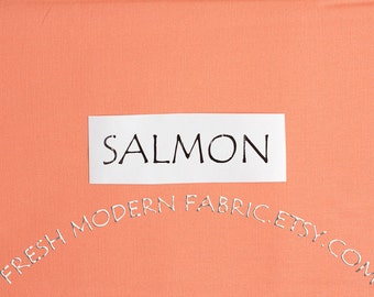 Salmon Kona Cotton Solid Fabric from Robert Kaufman, K001-1483