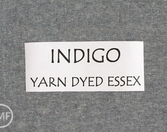 INDIGO Yarn Dyed Essex, Linen and Cotton Blend Fabric from Robert Kaufman, E064-1178