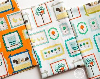 Scenic Route Frames Fat Quarter Bundle , 3 Pieces, Deena Rutter, Riley Blake Designs, 100% Cotton Fabric, C3661