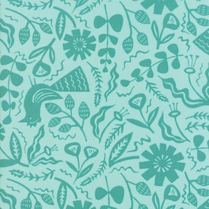 Yucatan Jungle in Seafoam,  Annie Brady, 100% Cotton, Moda Fabrics, 16712 18