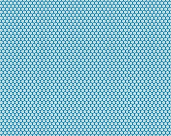 21-Inch End of Bolt Remnant Scenic Route Dots in Blue, Deena Rutter, Riley Blake Designs, 100% Cotton Fabric, C3665-BLUE