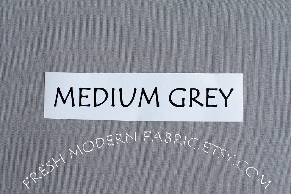 Medium Grey Kona Cotton Solid Fabric from Robert Kaufman, K001-1223