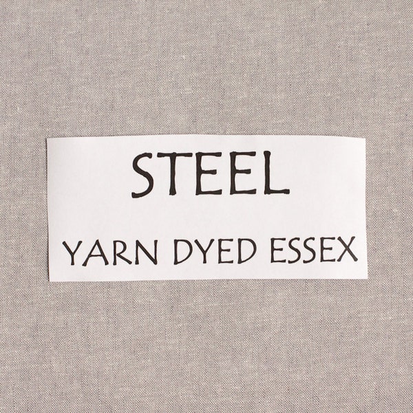 STEEL Yarn Dyed Essex, Linen and Cotton Blend Fabric from Robert Kaufman, E064-91