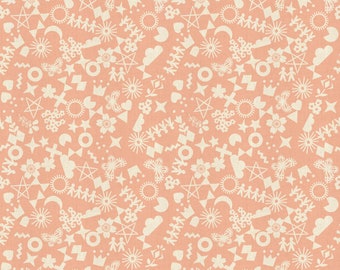 Paper Cuts Cut it Out in Peachy, Rashida Coleman Hale, Cotton and Steel, RJR Fabrics, 100% Cotton Fabric, 1968-04