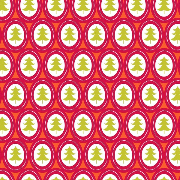 Treelicious Jingle Bells in Red, Maude Asbury, Blend Fabrics, 100% Cotton Fabric, 101.112.03.2