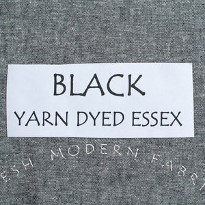 BLACK Yarn Dyed Essex, Linen and Cotton Blend Fabric from Robert Kaufman, E064-1019