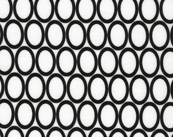 Remix Ovals in White, Ann Kelle for Robert Kaufman Fabrics, 100% Cotton Fabric