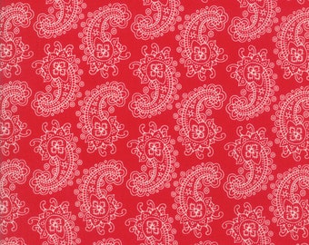 Spellbound Paisley in Scarlet Red,  Urban Chiks, 100% Cotton, Moda Fabrics, 31113 11