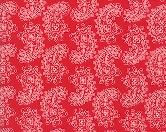 Spellbound Paisley in Scarlet Red, Urban Chiks, 100% Cotton, Moda Fabrics, 31113 11