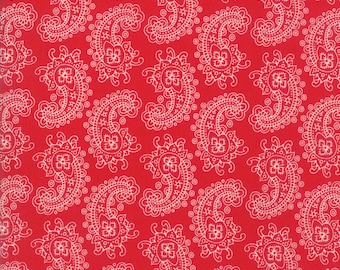 Spellbound Paisley in Scarlet Red,  Urban Chiks, 100% Cotton, Moda Fabrics, 31113 11