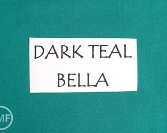 Dark Teal Bella Cotton Solid Fabric from Moda, 9900 110