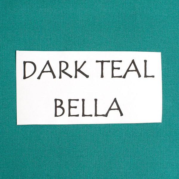 Dark Teal Bella Cotton Solid Fabric from Moda, 9900 110