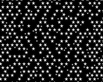 LAST PIECE Fat Quarter Halloween Magic Glowing Stars in Black, Bella Blvd, Stephanie Hunt, Riley Blake Designs, 100% Cotton, GC4614-BLACK