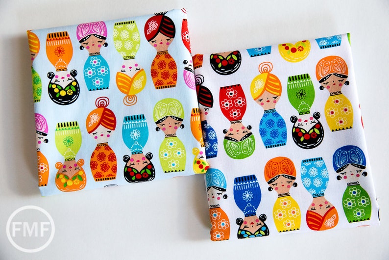 ASD-16535 Suzy Ultman 100/% Cotton Robert Kaufman Fabrics 7 Pieces Little Senoritas Full Collection Fat Quarter Bundle