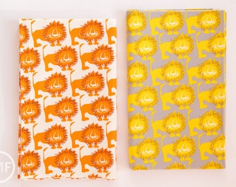 Hokkoh Lions Half Yard Bundle, 2 Pieces, Hokkoh Fabrics, 100% Cotton Twill Fabric, 71-205-3