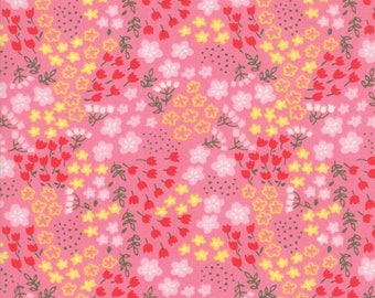 Best Friends Forever My Garden in Dark Pink, Stacy Iest Hsu, 100% Cotton Fabric, Moda Fabrics, 20626 13