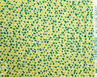 Framework Quarter Circles in Chartreuse, Ellen Baker for Kokka Fabrics, Double Gauze Cotton Fabric, JG-41800-801C