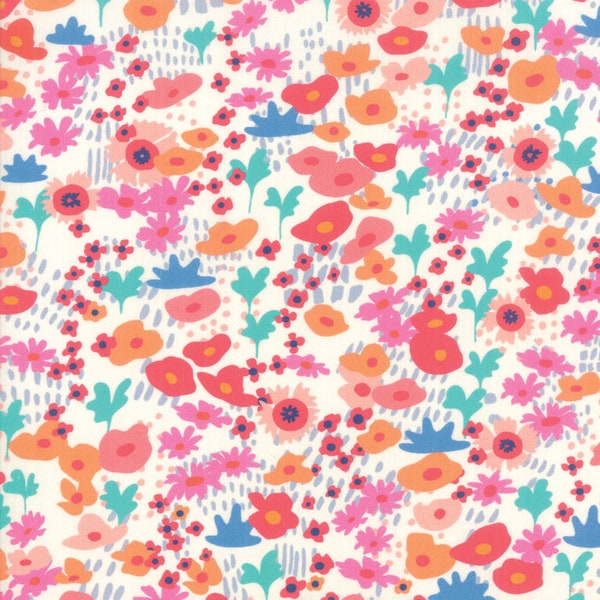 Botanica Bijou in Porcelain, Crystal Manning, 100% Cotton Fabric, Moda Fabrics, 11841 11