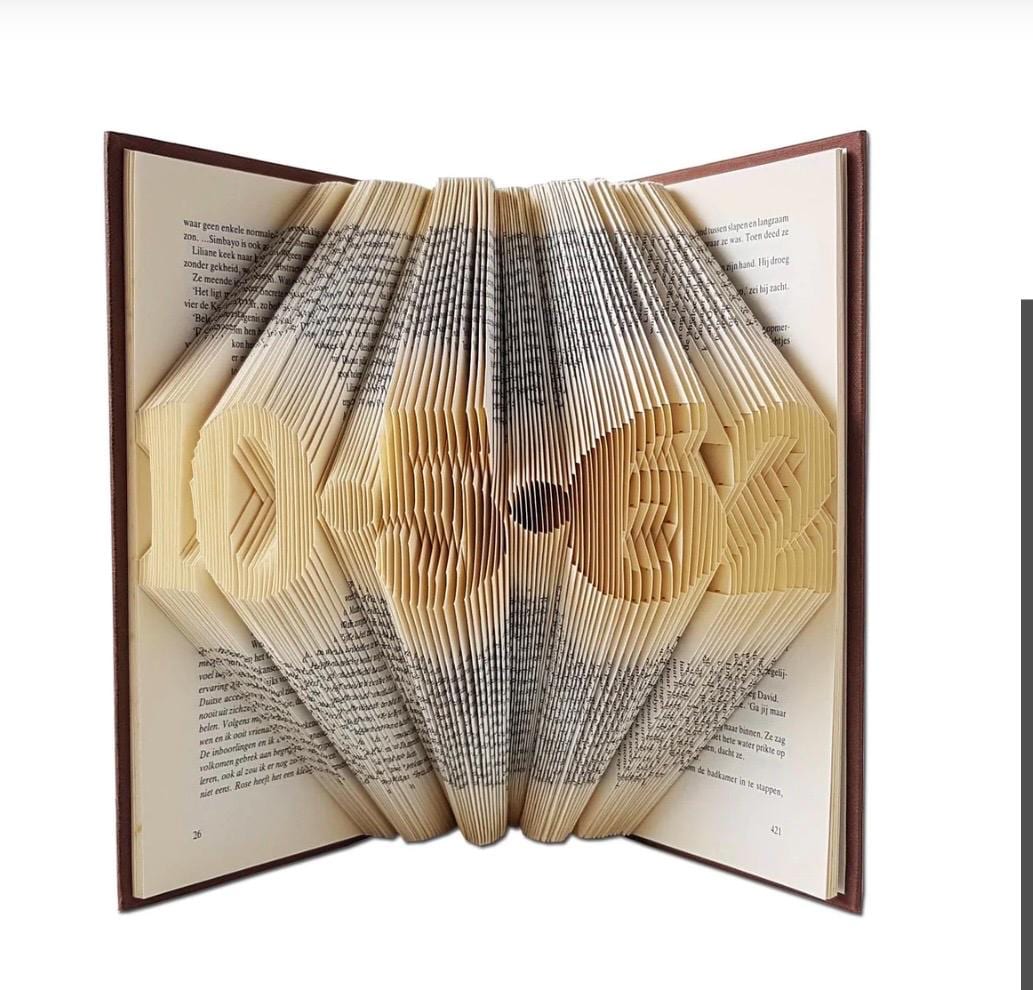 Custom Date Folded Book Art - Etsy