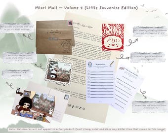 Snail Mail Bundle | Cozy Happy Mail | Illustrated Postcard, Prints, Sticker & Letter | Little Souvenirs Edition