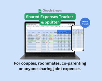 Shared Expense Tracker | Automatic Splitter (Excel/Google Sheets)