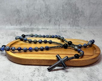 Unisex Necklace – Protective Beaded Necklace with Cross