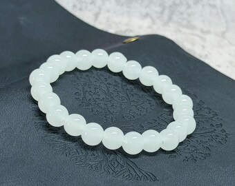 Natural Moonstone Bracelet – 8mm Calming Gemstone for Emotional Balance