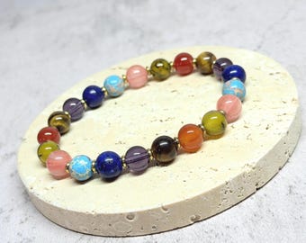 7 Chakra Tiger Eye Bracelet — Energy, Balance & Protection