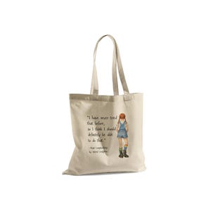I have never tried that before...Pippi Longstocking quote bag. image 2