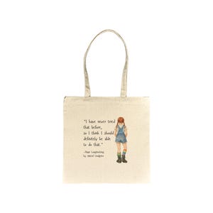 I have never tried that before...Pippi Longstocking quote bag. image 1