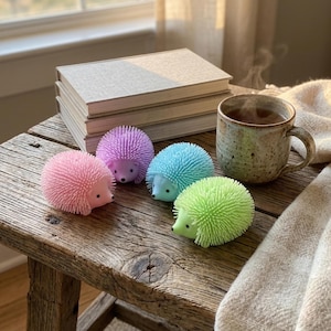 Egel stressbal | Sensorisch friemelspeelgoed | Angstverlichting | Kalmerend hulpmiddel voor op het bureau | Stimulerend accessoire | Wellnesscadeau voor haar