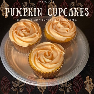 Keto Pumpkin Cupcakes, Gluten Free, Low Carb, Sugar Free (5)