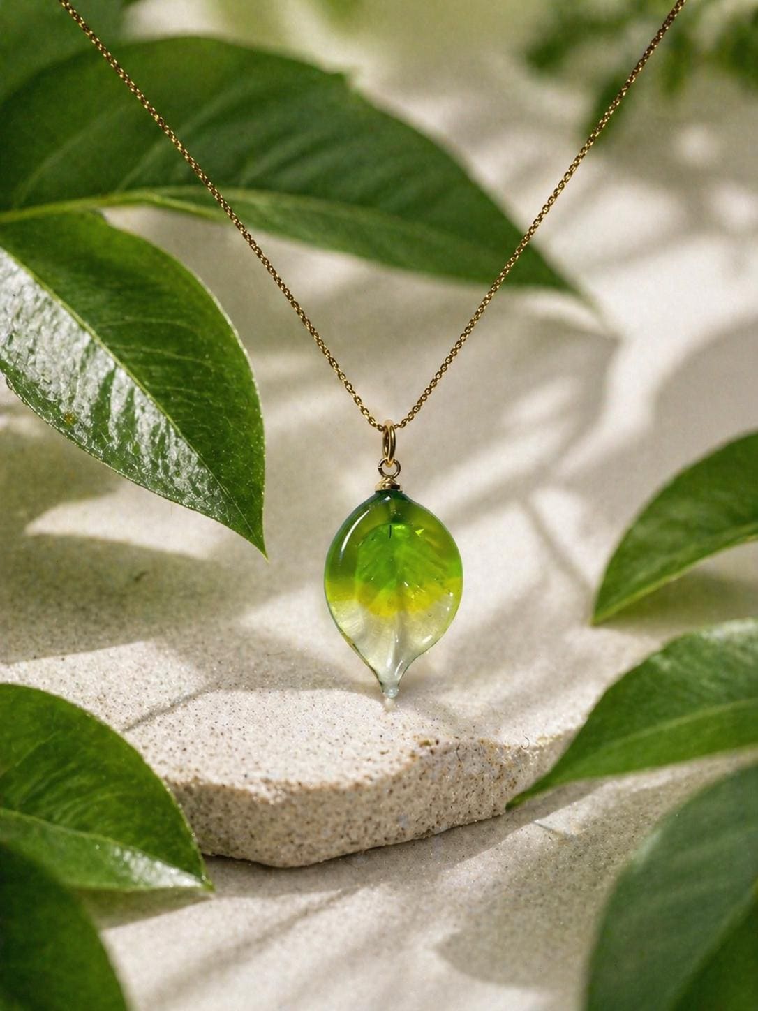 Green Murano Necklace - Etsy Canada display picture 3