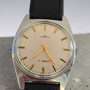 Vintage Watches Tempic 17 Jewels Herrenarmbanduhr/Retro Wristwatch/Klassisch Zustand Uhr/Made in Germany/ image 5