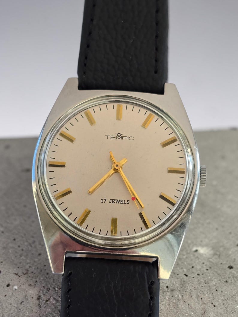 Vintage Watches Tempic 17 Jewels Herrenarmbanduhr/Retro Wristwatch/Klassisch Zustand Uhr/Made in Germany/ image 5