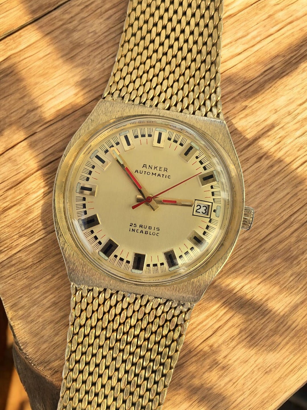 Vintage Anker Automatic Watch: Gold-plated, Antimagnetic, 25 Jewels ...