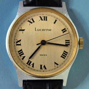 Lucerne Swiss Made Original – Klassische Vintage Herrenuhr Retro Style/Handaufzug/Armbanduhr/Rare Vintage Uhr Herren